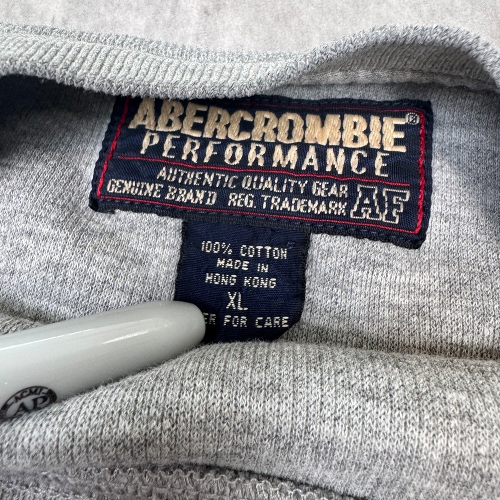 Vintage Abercrombie & Fitch Long Sleeve Shirt Mens XL Gray Thermal Logo Y2K - Picture 3 of 7